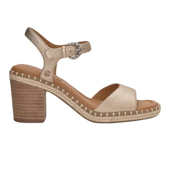 Lucky Brand Shoes - NEW Lucky Brand Womens Size 11 Jennyl Block-Heel Espadrille Sandal Gold Stardust